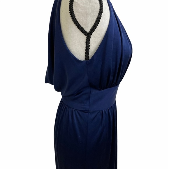 Laila Azhar dark blue 100% silk dress Size Medium New With Tag. - Picture 5 of 11